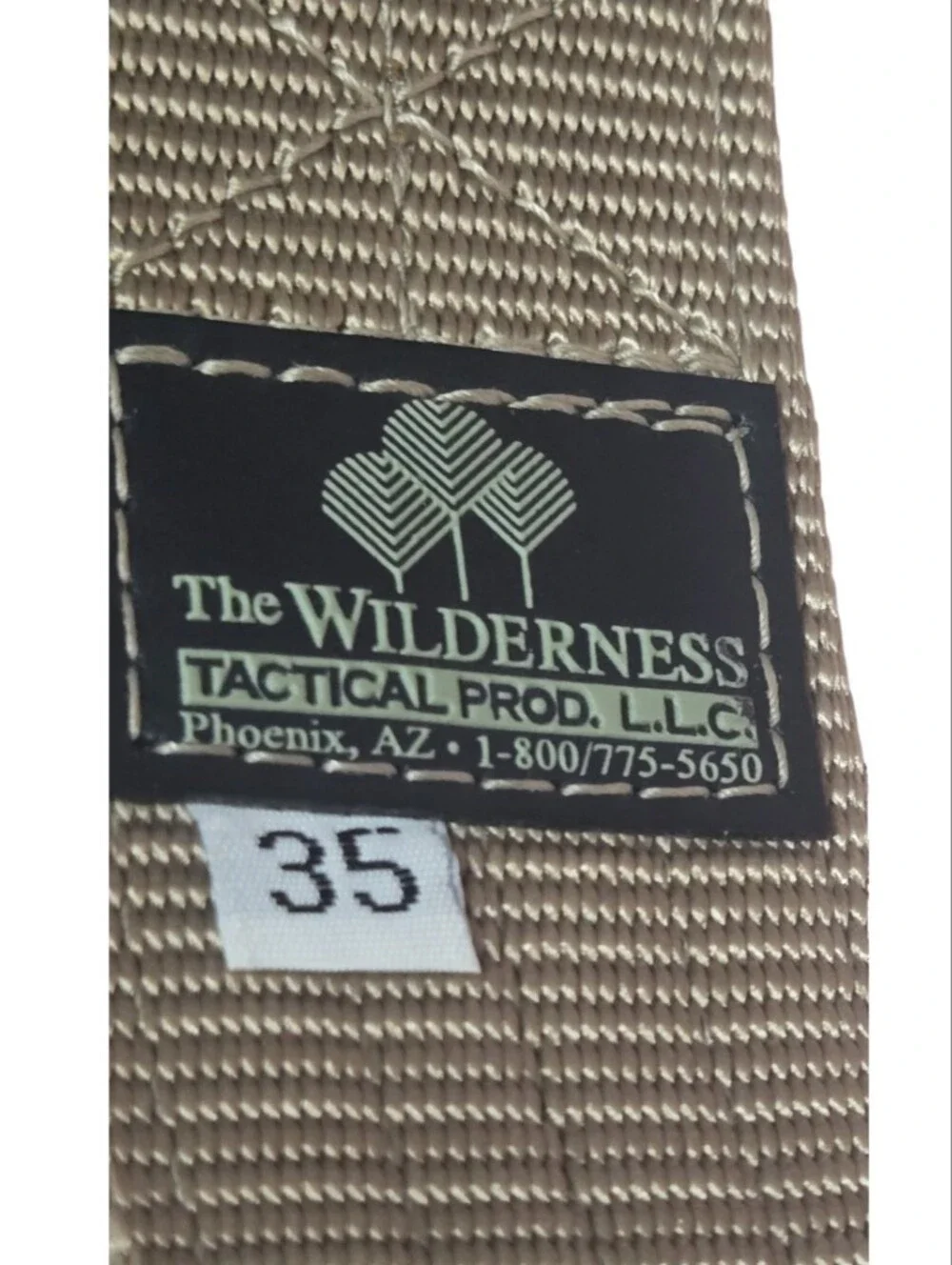 Men's Tactical Webbing Belt with Hook & Loop Closure - Tan